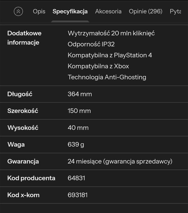 Klawiatura SteelSeries Apex 3 Tkl