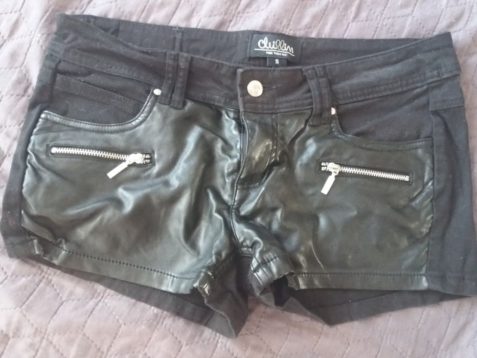 Szorty Cropp S skórzany przód