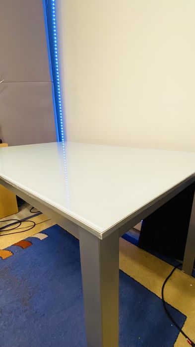 Mesa de Jantar em Vidro com Extensão – Formi Hogar – 140x90cm + 50cm