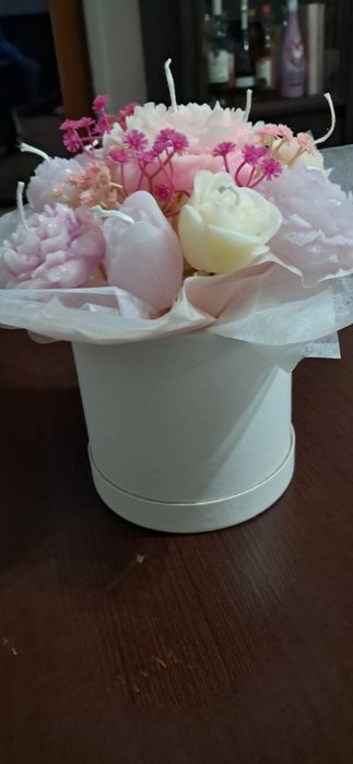 Flower box ze świec sojowych