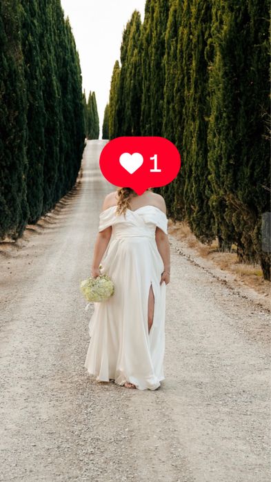 Jedwabna suknia slubna