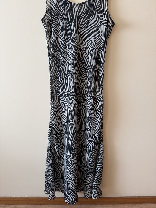 Vestido transparencia S zebra