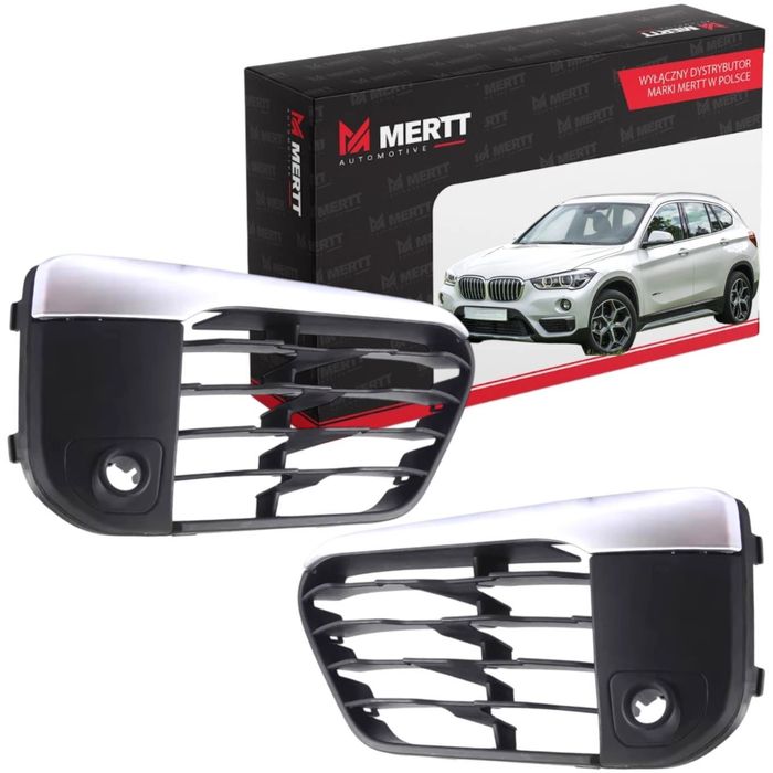 ATRAPA KRATKA ZAŚLEPKA ZDERZAKA LEWA PRAWA SREBRNA PDC BMW F48 2014- KPL