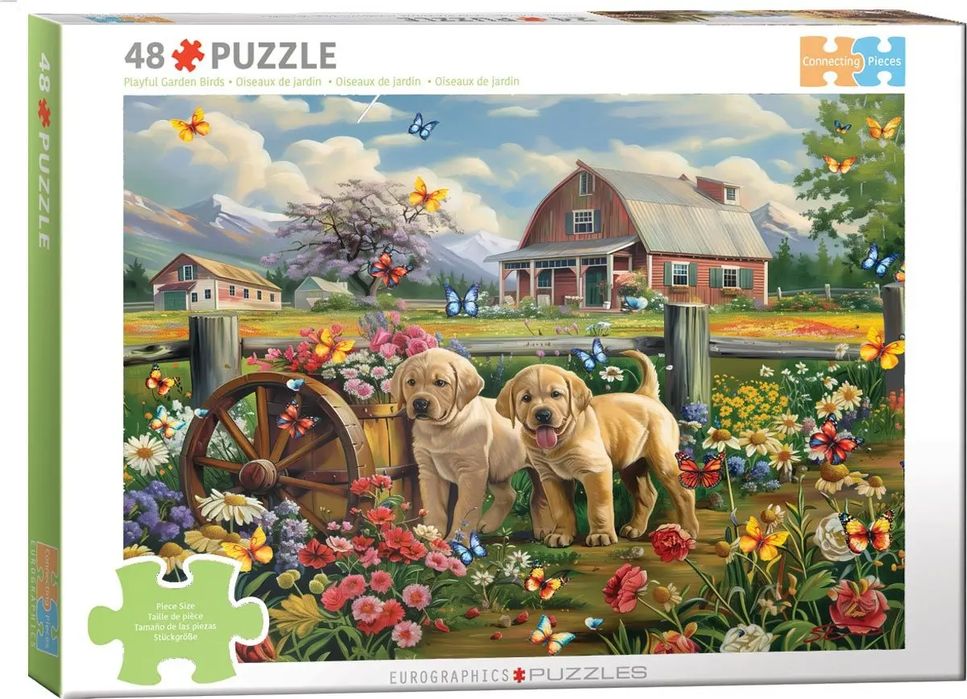 Puzzle 48 Puppy Spring by Shawna Steward 6748-6021. Eurographics. Nowy Produkt