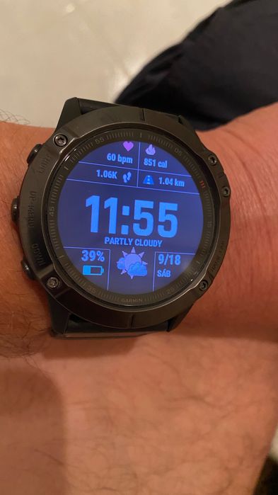 Garmin fēnix 6X Sapphire em excelente estado. Vidro Sapphire sem qualquer risco.