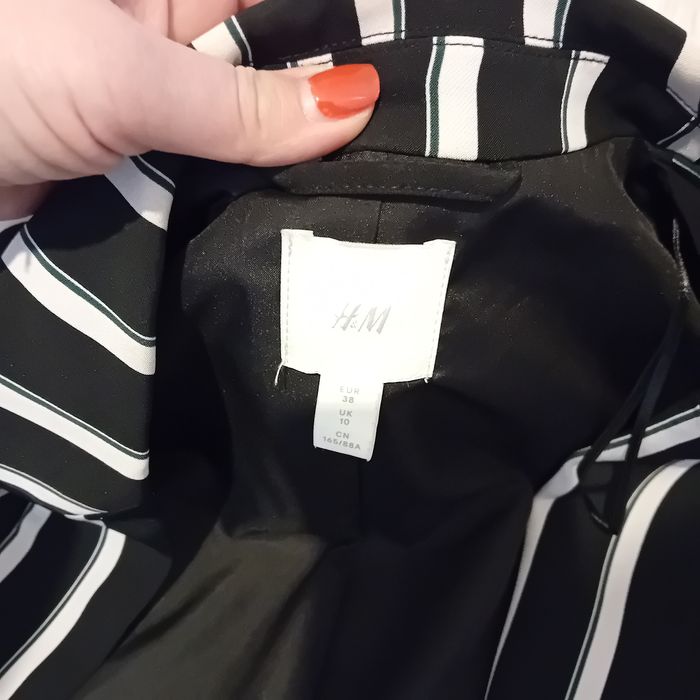 H&M biało-czarna marynarka M jak nowa