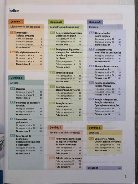Caderno de fichas de Matemática A 10º ano (Máximo 10)