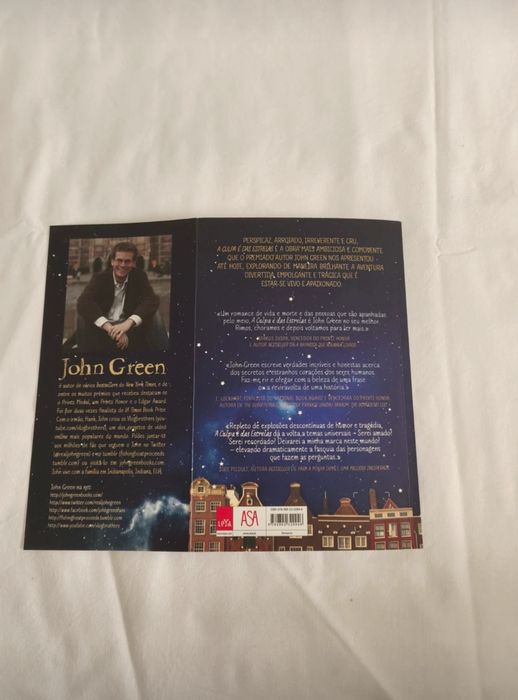 Livro "A Culpa é Das Estrelas"