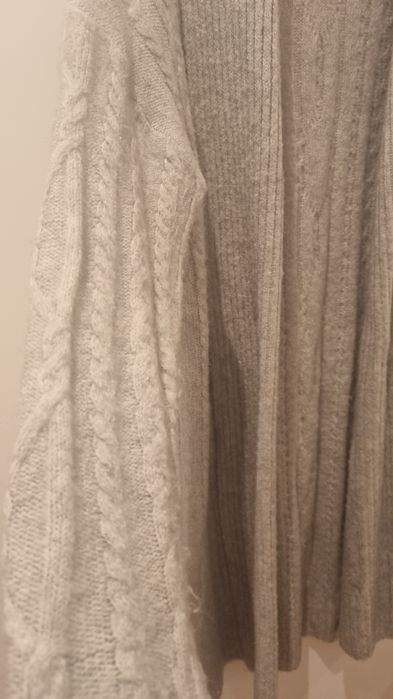 Dlugi kardigan sweter Reserved szary melange