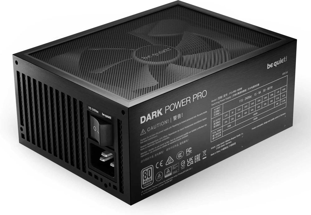 Zasilacz be quiet! Dark Power Pro 13 1600W (BN332) — ATX 3.0, 80 PLUS Titanium