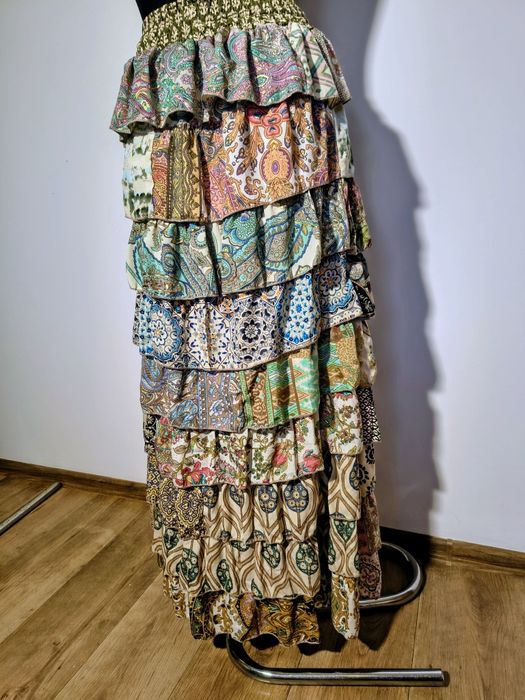 Spódnica boho z falbanek r. M, L, XL