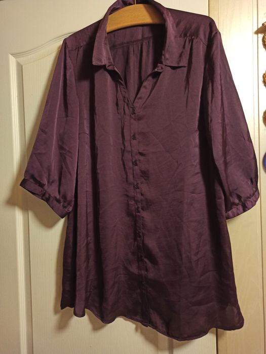Koszula rozmiar 50/52 bakłażan