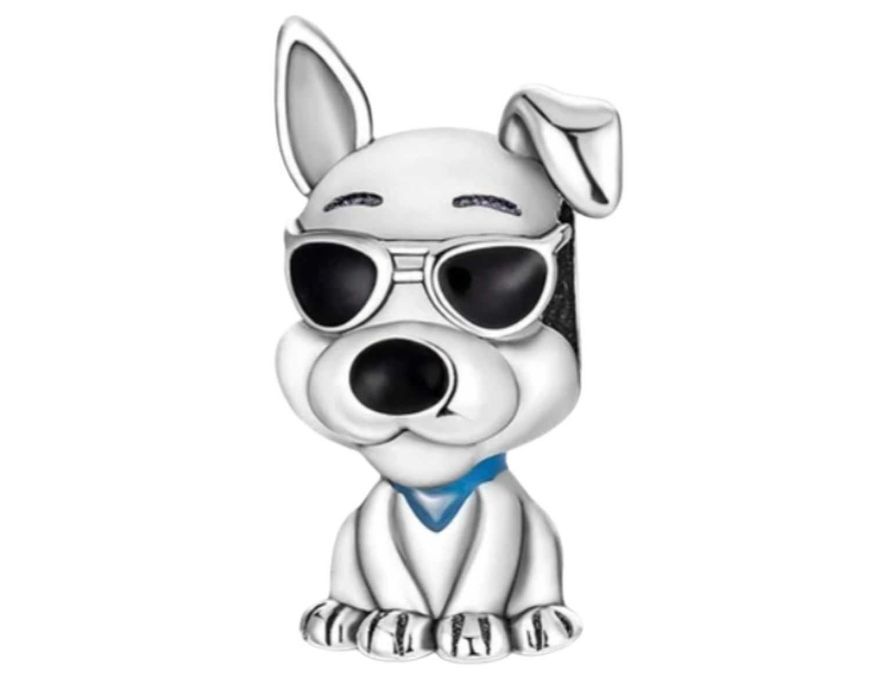 159 Charms srebrny do bransoletki Pandora srebro 925 pies w okularach