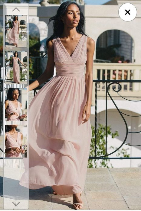Sukienka wieczorowa Next Lipsy r. 36 maxi, pink