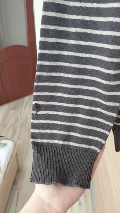 Szary sweter męski w paski cropp xl