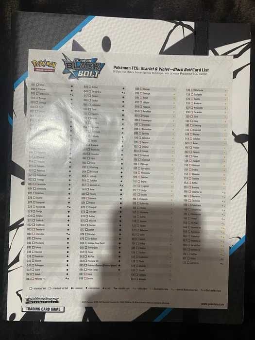 Pokémon Binder White Flare e Black Bolt