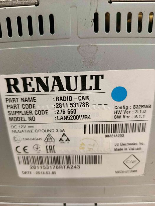 Rádio / auto-rádio DACIA Duster (HM_)