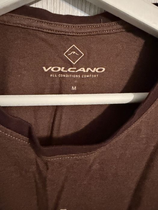 Koszulka męska z krótkim rękawkiem brązowa rozmiar M Volcano