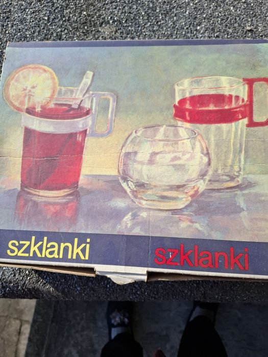 Krośńienskie szklanki 6 sztuk PRL
