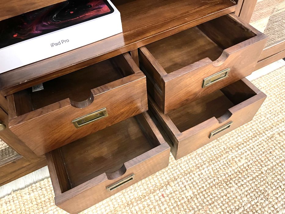 aparador, consola, armario, movel TV, teca, arboretto, rustico