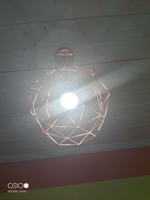 Miedziana Nowoczesna Lampa + Gratisy