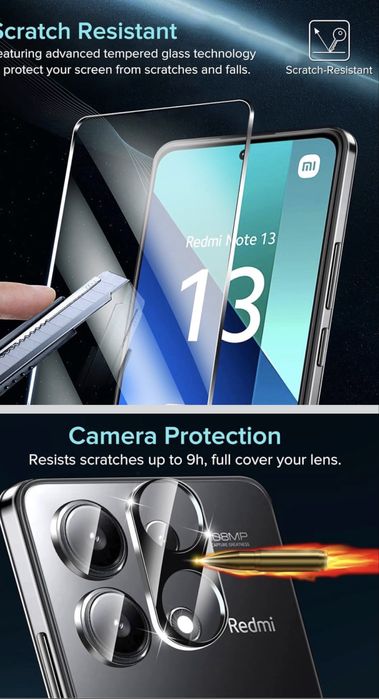 Protector de vidro 2 peças Xiaomi Redmi Note 134G