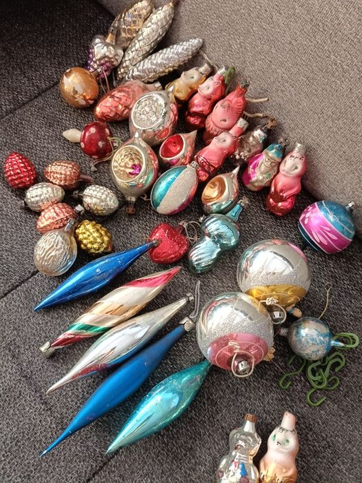 Bombki szklane PRL .