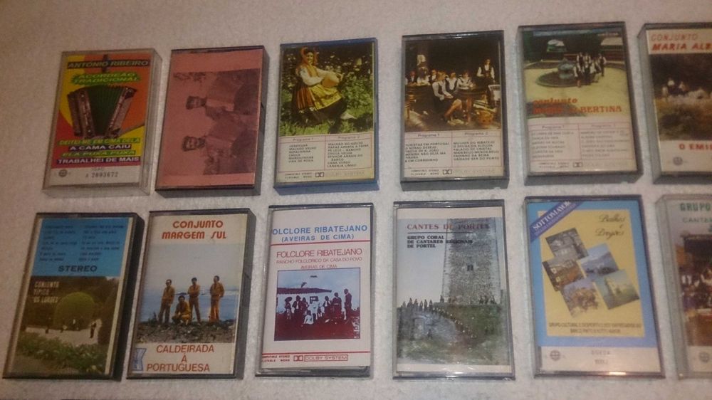música de baile, tradicional, regional e pimba (cassetes) portuguesa