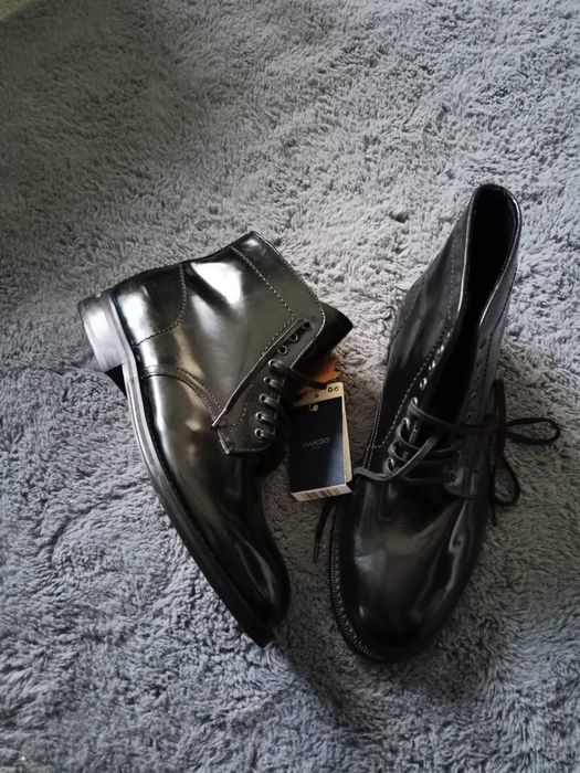 Mango MEN nowe kozaki skóra r41
