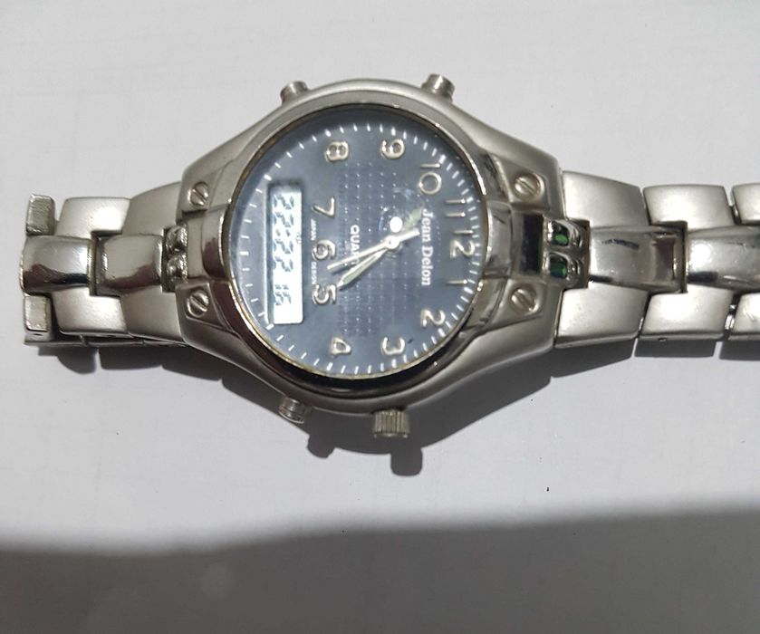 Zegarek nareczny Jean Delon Japan design meski damski unisex 38,5mm bransoleta analogowo cyfrowy ana digi