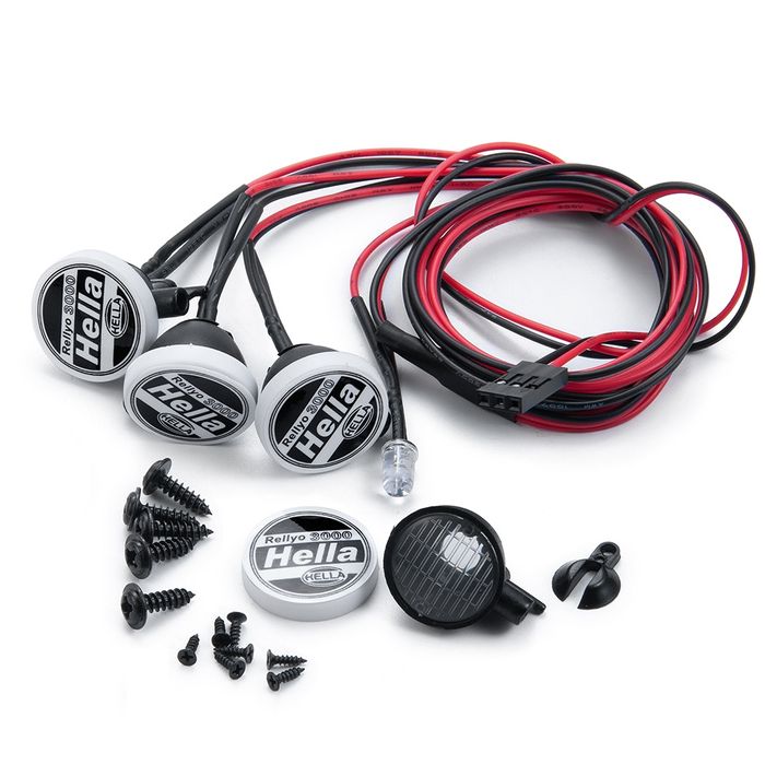 Oświetlenie LED do modelu rc 4 reflektory Hella 6-7,4V TRAXXAS AXIAL