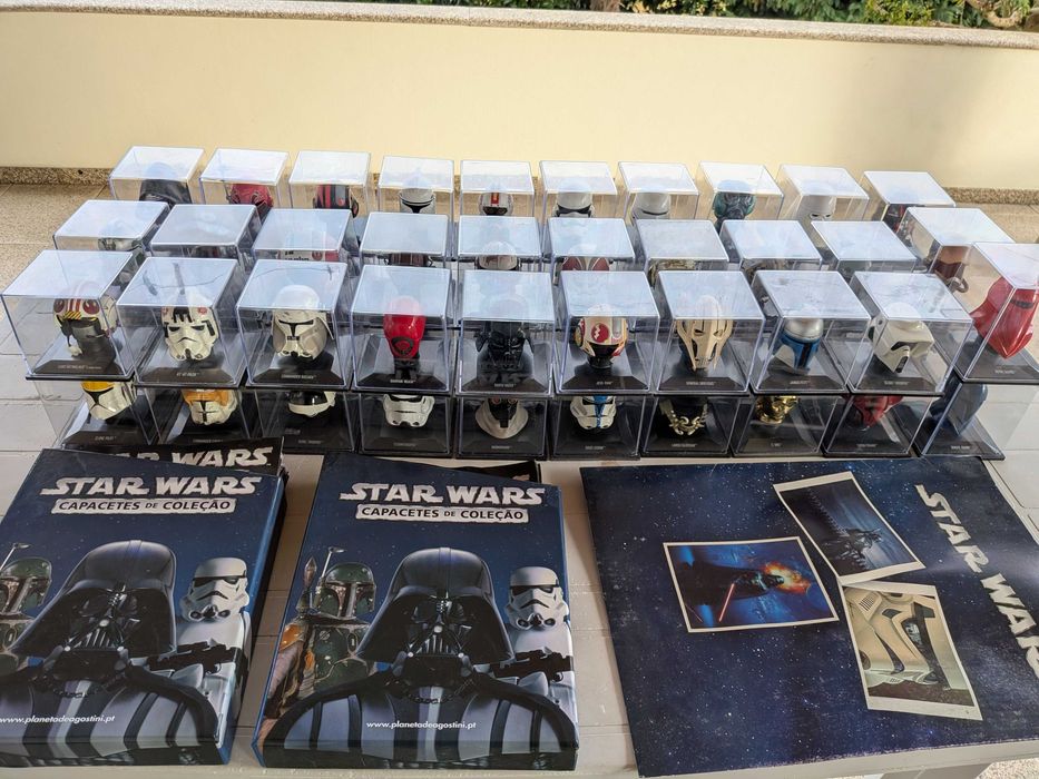 Capacetes Starwars miniaturas - coleção completa