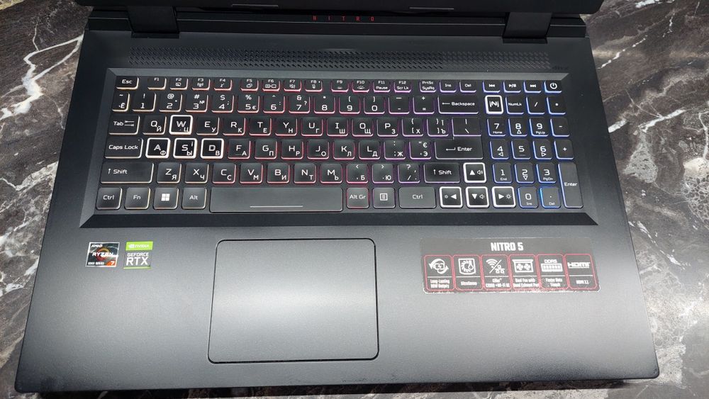 Ігровий Acer 17.3/Rtx3060 6gb/Ryzen7/Nitro 5/ноутбук игровой