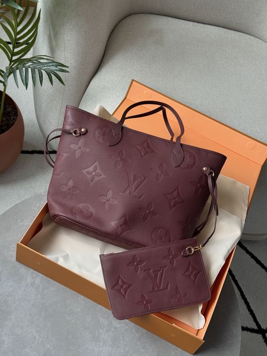Torba Louis Vuitton neverfull burgundy