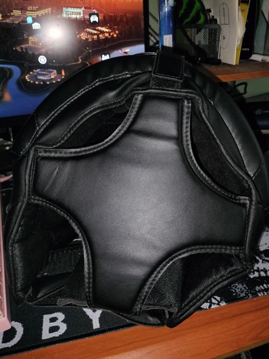 RDX Zero Impact Leather-X Grill Head Guard Black