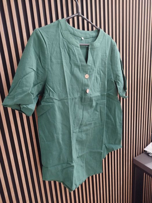 Damska bluzka zielona – 100% bawełna – rozmiar M – NOWA