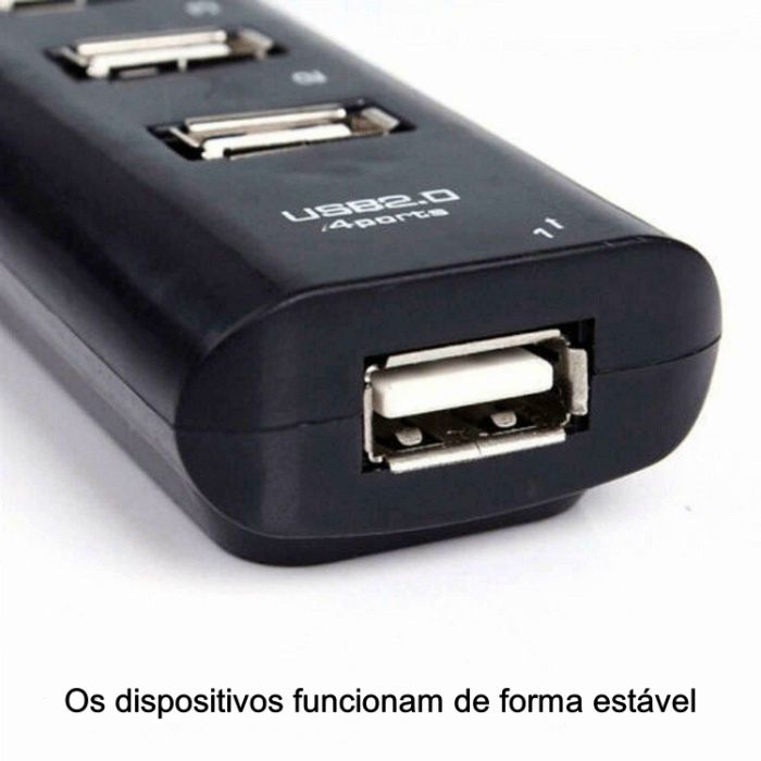 Hub USB 4 Portas ∎ Prático e Compacto
