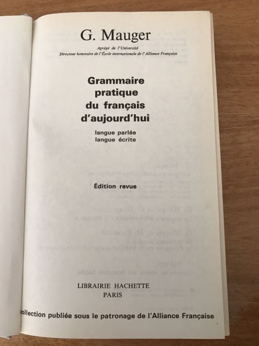 Livro Grammaire pratique du français d'aujourd'hui