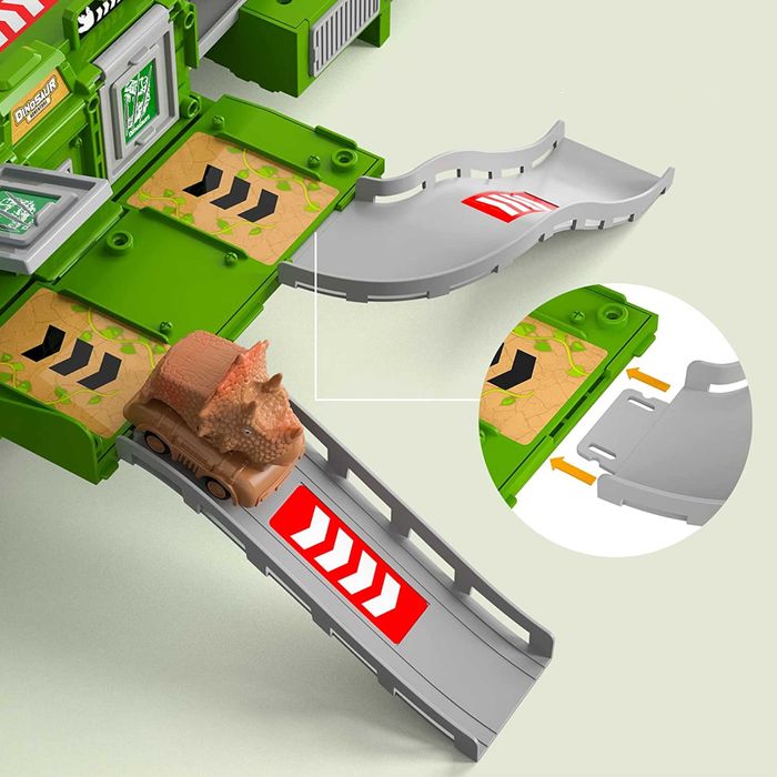 Ciężarówka dinozaur z autami triceratops dźwig No.: 691