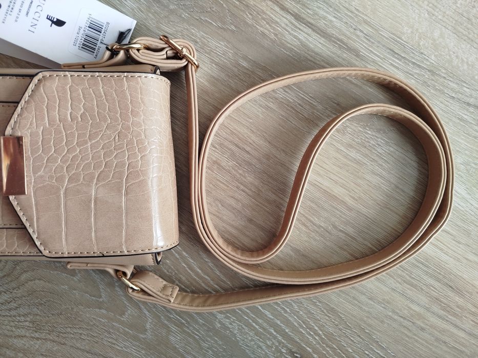 NOWA mała beżowa torebka Puccini