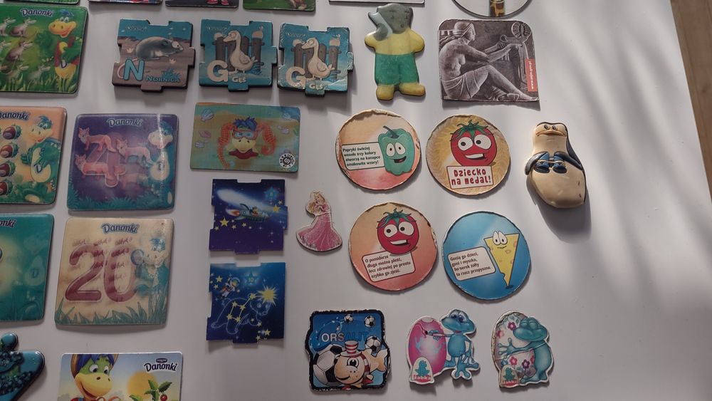 Magnesy na lodówkę z kolekcji Danonki i inne