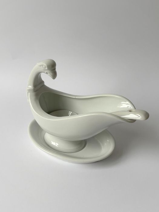 XIX wieczna francuska sosjerka głowa orła+ łyżka