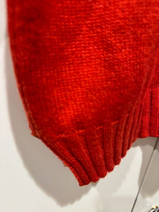 Collectif mon Amour oversize sweter z golfem czerwony kaszmirowy