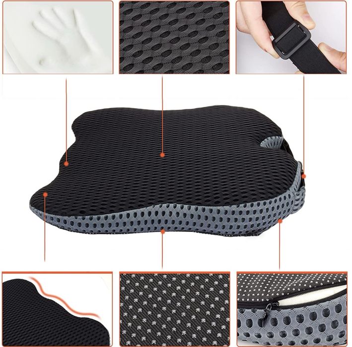 QUTOOL Poduszka Piankowa Ergonomiczna Samochodowa Do Auta 42x47