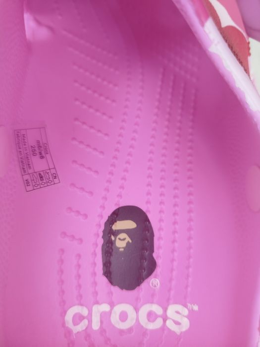 Bape x crocs różowe
