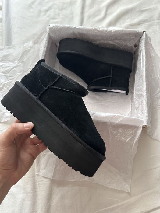 Уггі UGG Ultra Mini Hight Platform Black 5см Угг