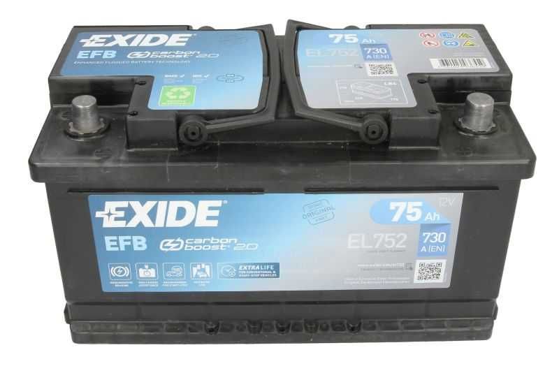 EXIDE Akumulator 75Ah 730A P+ (efb) start-stop adaptacja kom. dostawa
