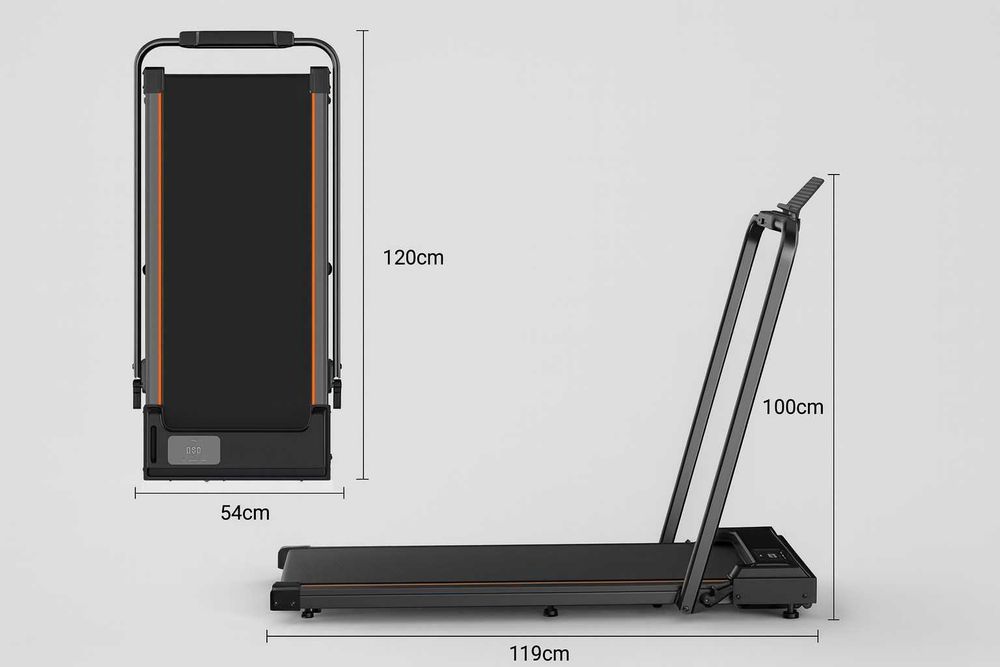 NOWA Bieżnia Elektryczna Domowa 1-10km/h Składana 120kg Regulowana