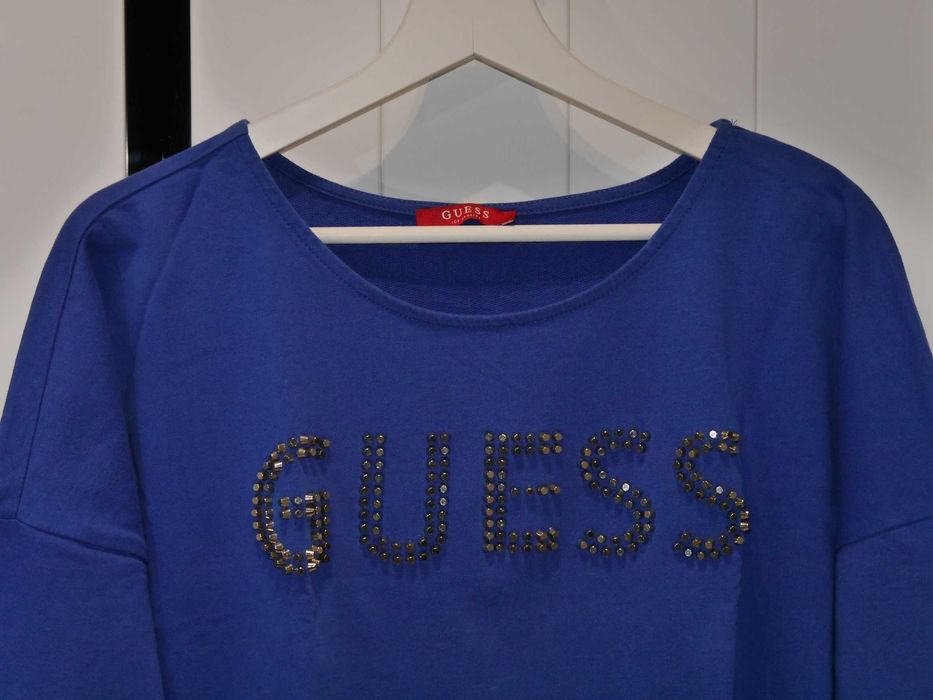 Guess śliczna chabrowa bluzka 36 S