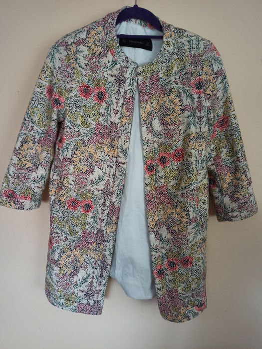 narzutka marynarka bawełna zara S